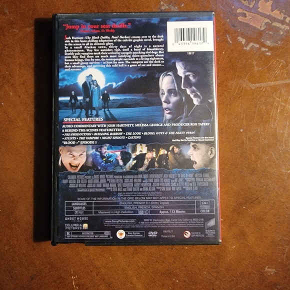 30 Days of Night Horror Movie ~ DVD - Picture 2 of 3
